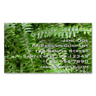 Tarjeta De Visita Magnética Fern Fronds I Green Nature