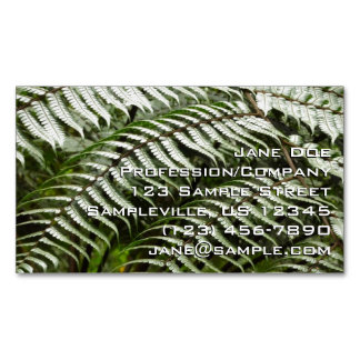 Tarjeta De Visita Magnética Fern Fronds II Naturaleza verde oscura