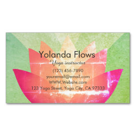 Tarjeta De Visita Magnética Flor Lotus encantadora