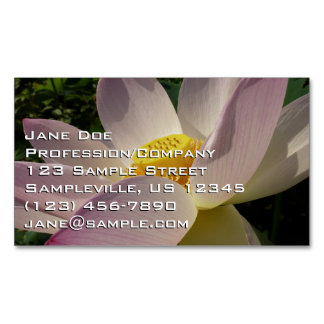 Tarjeta De Visita Magnética Flor rosa Lotus III flor de verano