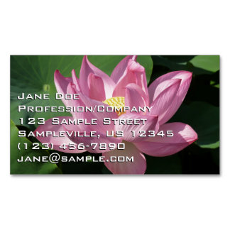 Tarjeta De Visita Magnética Flor rosa Lotus IV