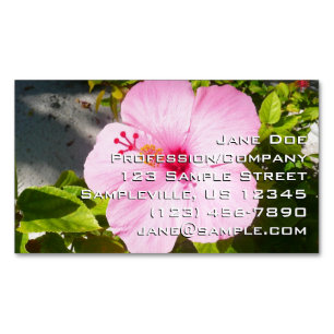Tarjeta De Visita Magnética Flor tropical Hibiscus rosa