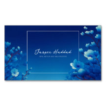 Floral Azul Luminoso Monocromático