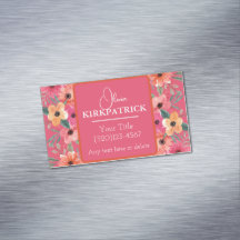 Floral De Acuarela Rosa Y Naranja Doblado