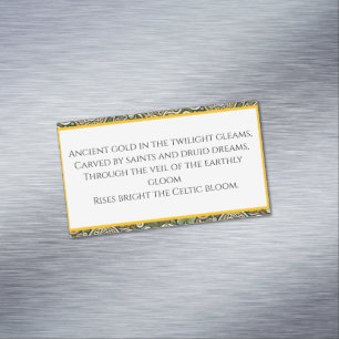 Tarjeta De Visita Magnética Florecer Celta