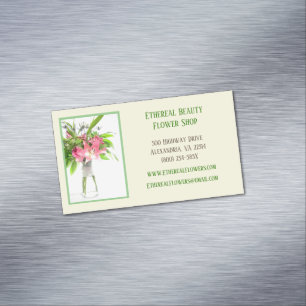 Tarjeta De Visita Magnética Florismo amarillo