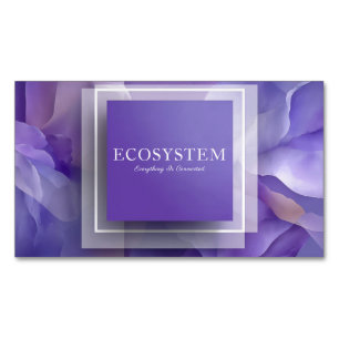 Tarjeta De Visita Magnética Fluido Violeta Abstracto Geométrico Cuadrado Moder