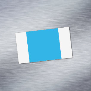 Tarjeta De Visita Magnética Fondo azul cian sólido