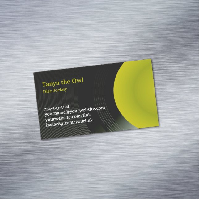 Tarjeta De Visita Magnética Fondo de CD DJ (In Situ)
