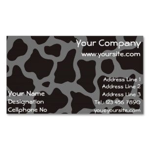Tarjeta De Visita Magnética Fondo del patrón de vaca