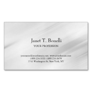 Tarjeta De Visita Magnética Fondo gris elegante simple profesional simple