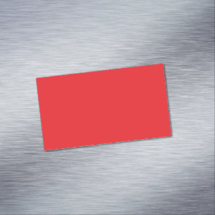 Tarjeta De Visita Magnética Fondo Rojo Sólido 