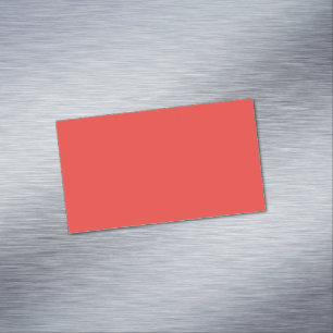 Tarjeta De Visita Magnética Fondo Rojo Sólido y Audaz