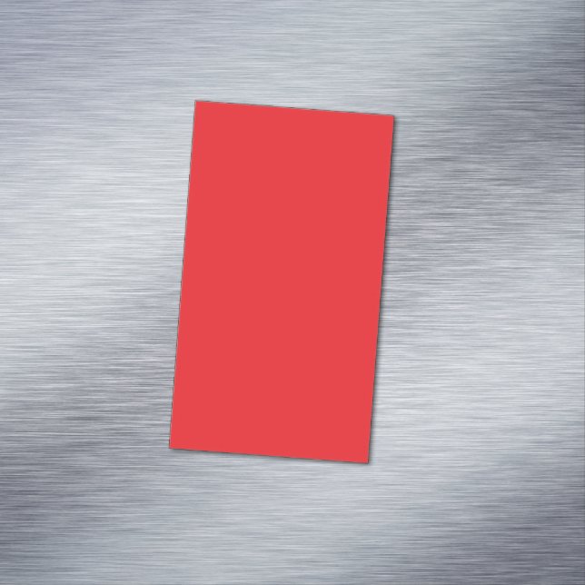 Tarjeta De Visita Magnética Fondo Sólido Rojo  (In Situ)