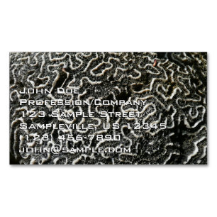 Tarjeta De Visita Magnética Foto abstracta de la naturaleza Coral negro y blan