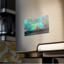 Tarjeta De Visita Magnética Foto celeste de Aqua Green metáfora