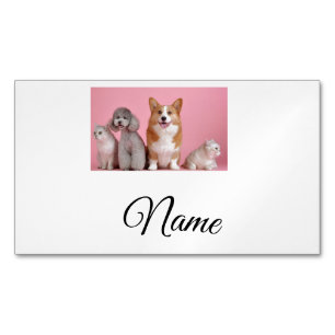 Tarjeta De Visita Magnética Foto de animal colorido simple agregar nombre pers