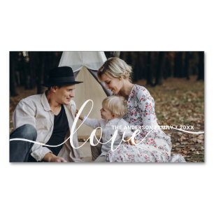 Tarjeta De Visita Magnética Foto familiar Personalizado 'Amor' con nombre pers
