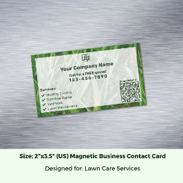 Tarjeta De Visita Magnética Foto personalizado CTA Código QR Cuidado verde del