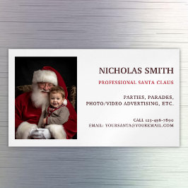 Tarjeta De Visita Magnética Foto profesional de Santa Claus