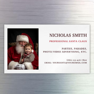 Tarjeta De Visita Magnética Foto profesional de Santa Claus