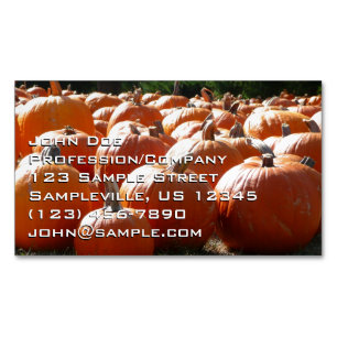 Tarjeta De Visita Magnética Fotografía de calabazas para Caída, Halloween o Dí