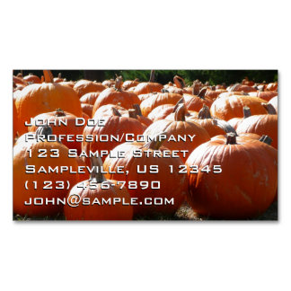 Tarjeta De Visita Magnética Fotografía de calabazas para Caída, Halloween o Dí