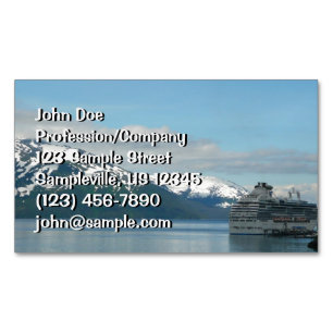 Tarjeta De Visita Magnética Fotografía de viajes de crucero en Alaska