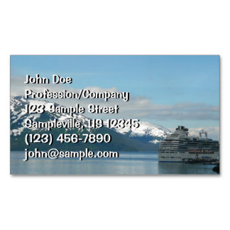 Tarjeta De Visita Magnética Fotografía de viajes de crucero en Alaska