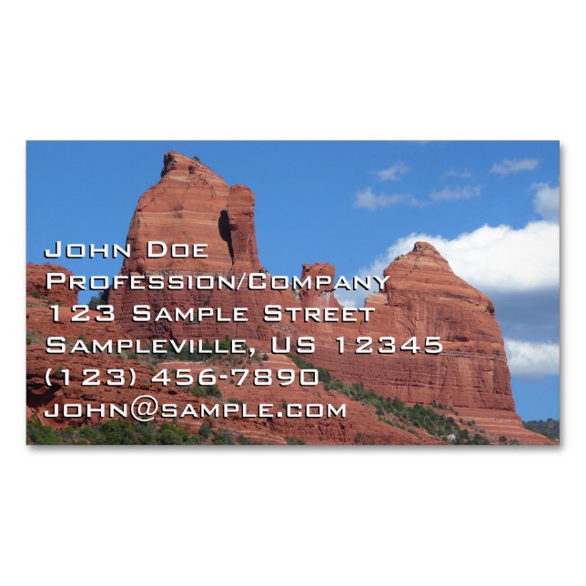 Tarjeta De Visita Magnética Fotografía de viajes Eagle Rock I Sedona Arizona (Anverso)
