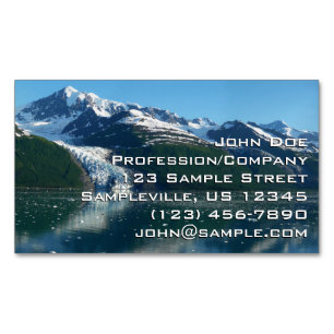 Tarjeta De Visita Magnética Fotografía Hermosa de Alaska College Fjord II