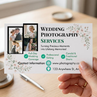 Tarjeta De Visita Magnética Fotógrafo de retrato de pareja personalizable