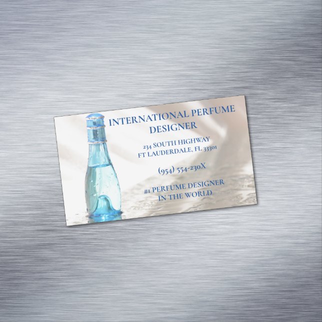 Tarjeta De Visita Magnética Frasco de perfume de Tienda/Fabricante/Diseño (In Situ)