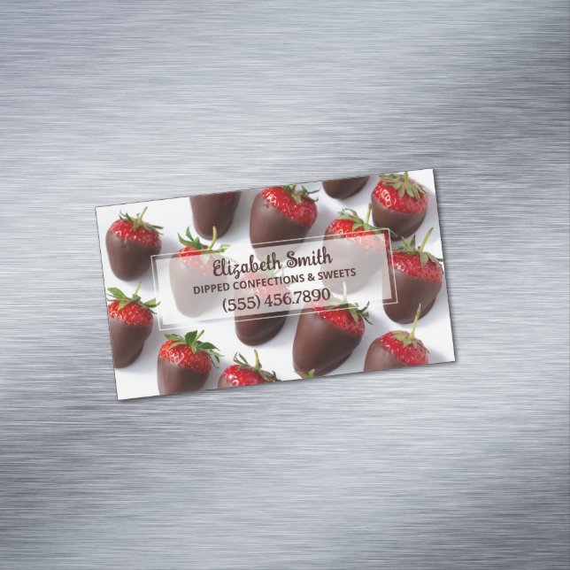 Tarjeta De Visita Magnética Fresas cubiertas de chocolate (In Situ)