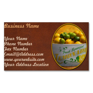 Tarjeta De Visita Magnética Frutas - Limones - Cuando la vida te da limones