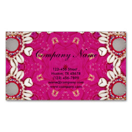 Tarjeta De Visita Magnética fuchsia bohemian chakra masajista terapeuta Yoga