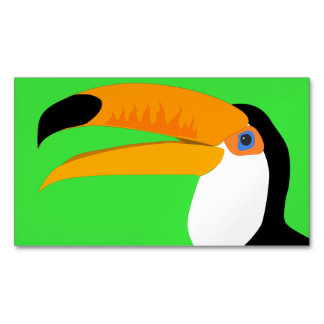 Tarjeta De Visita Magnética Funny comic cartoon Toucan bird smile