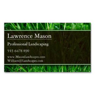 Tarjeta De Visita Magnética Gardener / Landscaping Magnetic Business Card