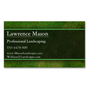 Tarjeta De Visita Magnética Gardener / Landscaping Magnetic Business Card