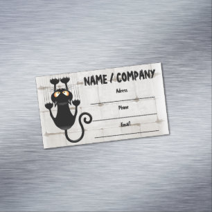 Tarjeta De Visita Magnética Gato cayendo en el divertido personaje de la caric