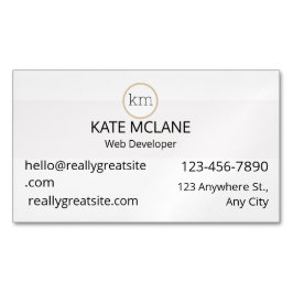 Tarjeta De Visita Magnética GIRLY Pink Aestética Feminine