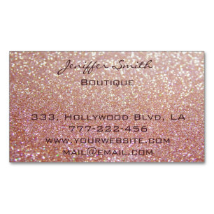 Tarjeta De Visita Magnética Glamoroso profesional elegante purpurinoso