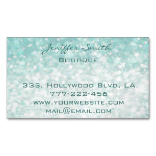 Tarjeta De Visita Magnética Glamoroso profesional elegante y moderno bokeh
