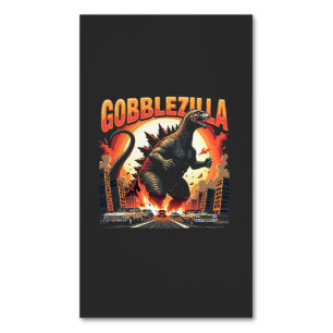 Tarjeta De Visita Magnética Gobblezilla Spooky Turquía Acción de Gracias Gobbl