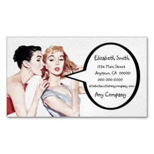 Tarjeta De Visita Magnética Gossipers retros de las mujeres de los años 50