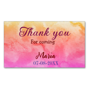 Tarjeta De Visita Magnética Gracias por la próxima fiesta de cumpleaños fecha