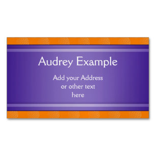 Tarjeta De Visita Magnética Gradients Stripes Border Deco violet + tu texto