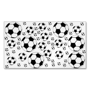 Tarjeta De Visita Magnética Gráfico clásico de balón de fútbol para fanáticos 