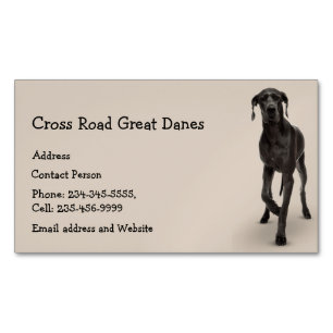Tarjeta De Visita Magnética Gran animal Mascota de perros daneses