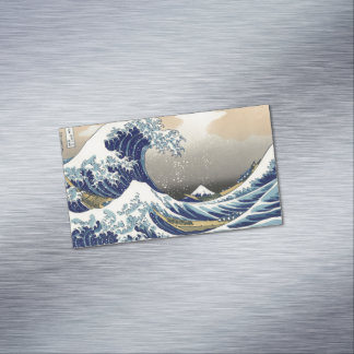 Tarjeta De Visita Magnética Gran Ola frente a Kanagawa y Monte Fuji Mar de Jap